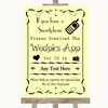 Yellow Wedpics App Photos Personalised Wedding Sign