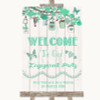 Green Rustic Wood Welcome To Our Engagement Party Personalised Wedding Sign