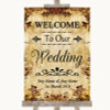 Autumn Vintage Welcome To Our Wedding Personalised Wedding Sign