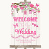 Pink Rustic Wood Welcome To Our Wedding Personalised Wedding Sign