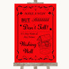 Red Wishing Well Message Personalised Wedding Sign