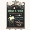 Shabby Chic Chalk Wishing Well Message Personalised Wedding Sign