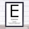 Elbasan Albania Coordinates World City Travel Print