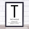 The Hague Netherlands Coordinates Travel Print The Hague Netherlands Coordinates Travel Print