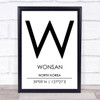 Wonsan North Korea Coordinates Travel Print