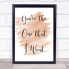 Watercolour Grease You're The One That I Want Song Lyric Quote Print