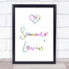 Rainbow Grease Summer Lovin' Song Lyric Quote Print