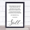 Commodores Lionel Ritchie Still Song Lyric Quote Print