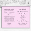 Vintage Telegram Elegant Pink Personalised Wedding Double Cover Order Of Service