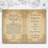 Classic Vintage Shabby Chic Postcard Wedding Double Sided Cover Order Of Service