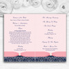 Dusky Coral Pink Vintage Diamond Bow Wedding Double Sided Cover Order Of Service
