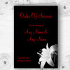 Stunning Lily Flower Black White Red Wedding Double Sided Cover Order Of Service