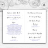 Blue Watercolour Floral Personalised Wedding Double Sided Cover Order Of Service