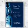 Blue Crystal Chandelier Personalised Wedding Double Sided Cover Order Of Service