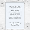 Red Rose & White Ribbon Personalised Wedding Double Sided Cover Order Of Service