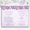 Cadbury Purple & Lilac Watercolour Floral Wedding Double Cover Order Of Service