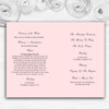 Coral Pink Rose Shabby Chic Black Stripes Wedding Double Cover Order Of Service