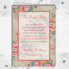 Shabby Chic Inspired Vintage Personalised Wedding Double Cover Order Of Service