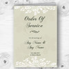 Vintage Lace Sage Green Chic Personalised Wedding Double Cover Order Of Service
