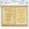 Vintage Telegram Typewritten Personalised Wedding Double Cover Order Of Service