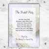 White Rose And Romantic Lace Personalised Wedding Double Cover Order Of Service