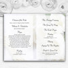 White Rose And Romantic Lace Personalised Wedding Double Cover Order Of Service