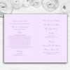 Pretty Lilac Purple Floral Diamante Wedding Double Sided Cover Order Of Service