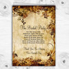 Autumn Colours Vintage Personalised Wedding Double Sided Cover Order Of Service