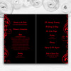 Black & Red Swirl Deco Personalised Wedding Double Sided Cover Order Of Service