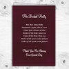 Purple Flower Stunning Personalised Wedding Double Sided Cover Order Of Service