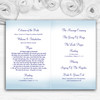 White Blue Lily Flower Personalised Wedding Double Sided Cover Order Of Service