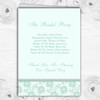 Pretty Mint Green & Sage Floral Diamante Wedding Double Cover Order Of Service