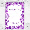 Watercolour Indigo Cadbury Purple Floral Wedding Double Cover Order Of Service