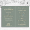 Green Yellow Orange Vintage Personalised Wedding Double Cover Order Of Service