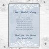 Vintage Lace Pale Blue Chic Personalised Wedding Double Cover Order Of Service