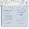Vintage Lace Pale Blue Chic Personalised Wedding Double Cover Order Of Service