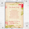 Vintage Pink Shabby Chic Flowers Postcard Style Wedding Cover Order Of Service