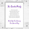 Cadbury Purple Watercolour Florals Wedding Double Sided Cover Order Of Service