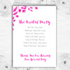 Hot Pink Autumn Leaves Watercolour Wedding Double Sided Cover Order Of Service