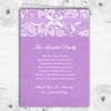 Vintage Lilac Purple Burlap & Lace Wedding Double Sided Cover Order Of Service