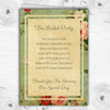 Vintage Shabby Chic Postcard Style Wedding Double Sided Cover Order Of Service