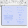 Twinkling Blue Lights Personalised Wedding Double Sided Cover Order Of Service