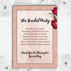 Coral Blush & Deep Red Watercolour Rose Wedding Double Cover Order Of Service