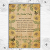 Sunflowers Vintage Shabby Chic Postcard Wedding Double Cover Order Of Service