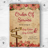 Rustic Pink Roses Signpost Shabby Chic Vintage Wedding Cover Order Of Service