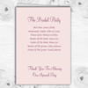 Absolutely Beautiful Pink Flowers Wedding Double Sided Cover Order Of Service