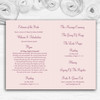 Absolutely Beautiful Pink Flowers Wedding Double Sided Cover Order Of Service
