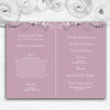 Lilac Vintage Shabby Chic Pattern Wedding Double Sided Cover Order Of Service