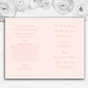 Pretty Pale Coral Floral Diamante Wedding Double Sided Cover Order Of Service