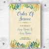 Vintage Autumn Leaves Watercolour Wedding Double Sided Cover Order Of Service